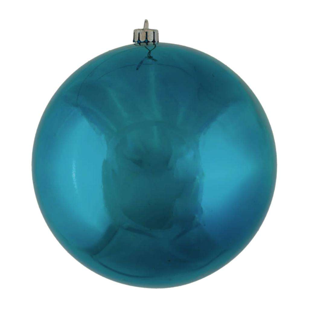 3" Sea Blue Shiny Ball Ornament (12 pack) 1