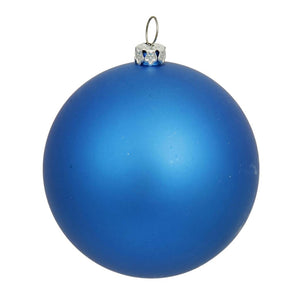 4" Blue Matte Ball Ornament (6 pack) 1