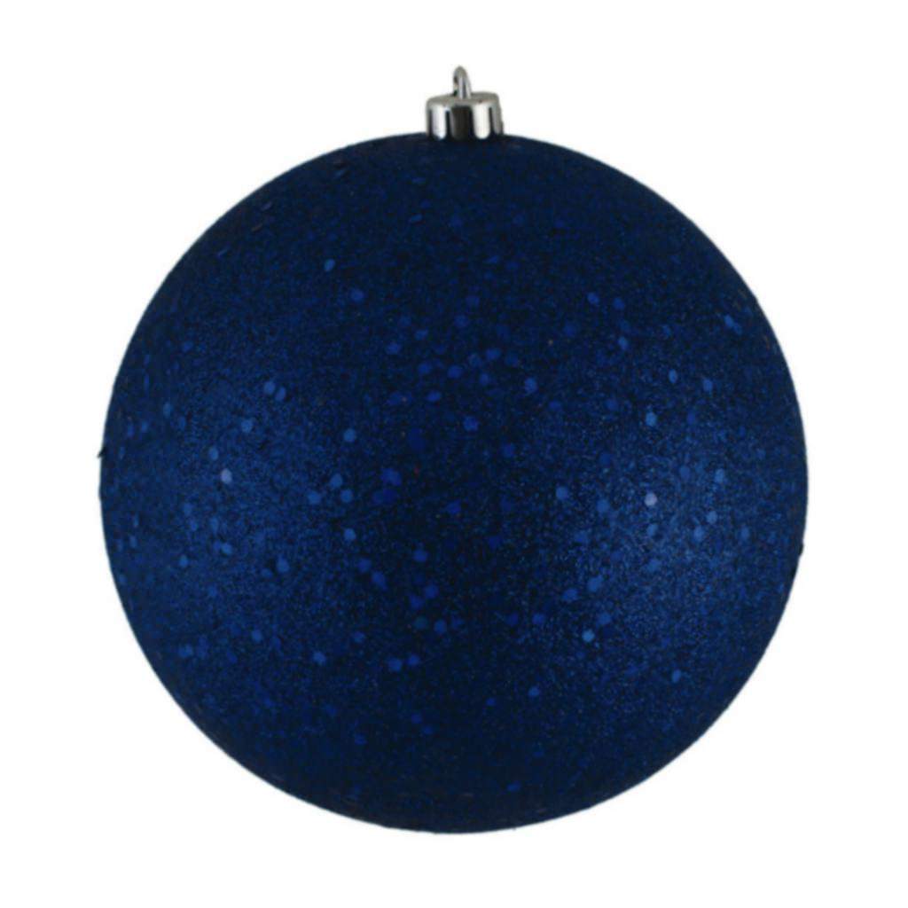 4" Sea Blue Sequin Ball Ornament (6 pack) 1