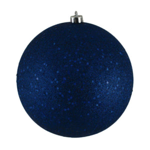 4" Sea Blue Sequin Ball Ornament (6 pack) 1