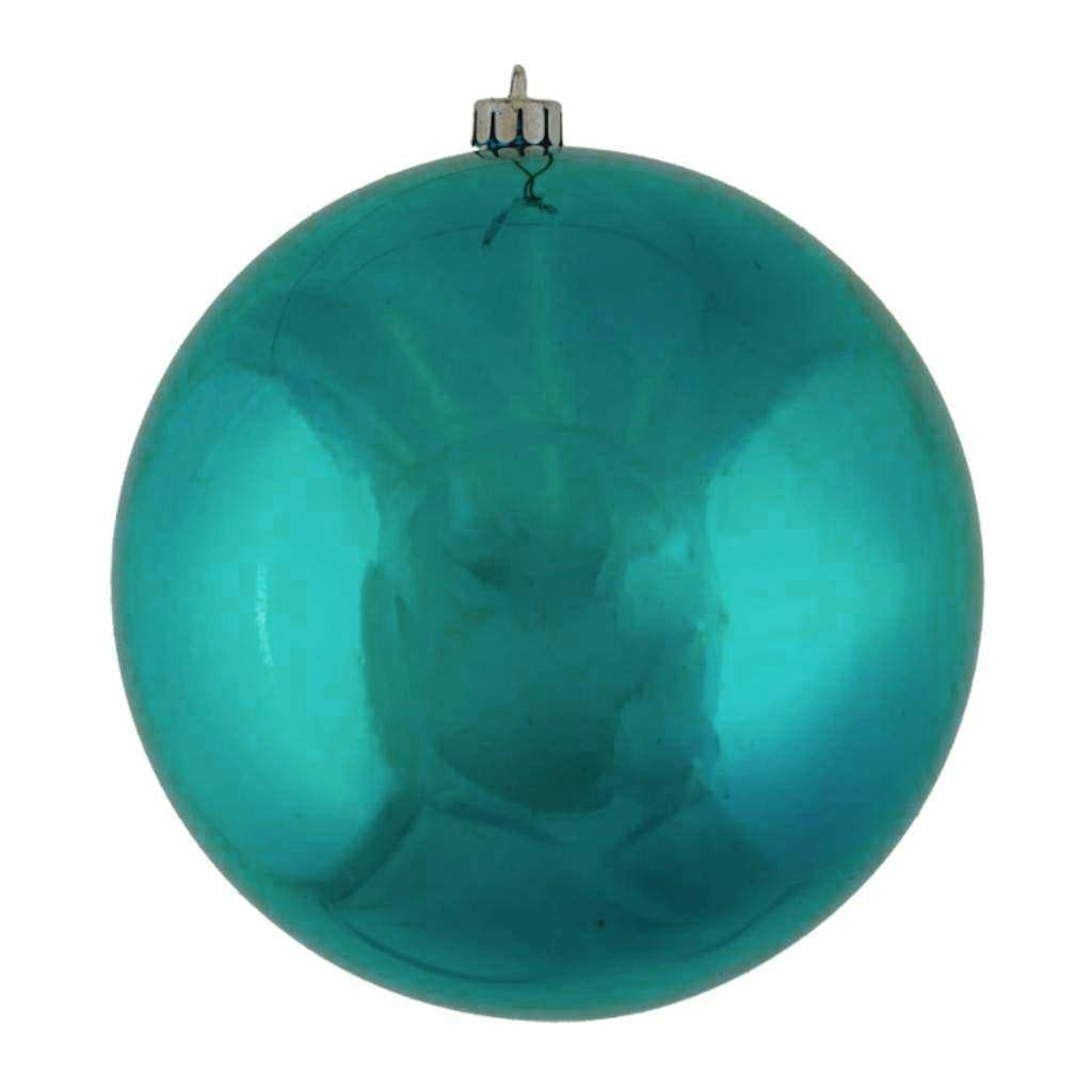 4" Sea Blue Shiny Ball Ornament (6 pack) 1