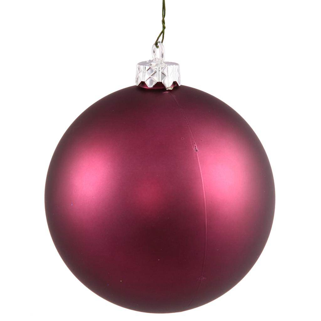 4.75" Plum Matte Finish Ball Ornament (4 pack) 1