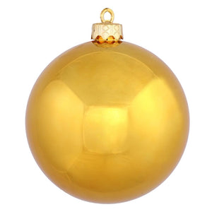 4.75" Antique Gold Shiny Ball Ornament (4 pack) 1