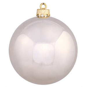 4.75" Champagne Shiny Ball Ornament (4 pack) 1