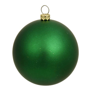 6" Green Matte Ball Ornament (4 pack) 1