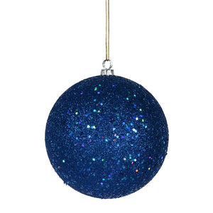 8" Blue Sequin Ball Ornament 1