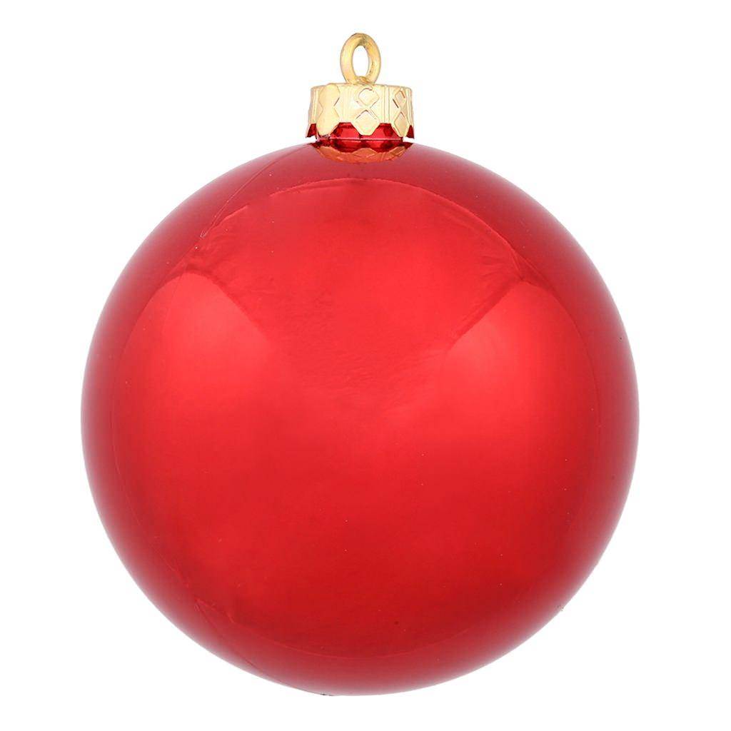 8" Red Shiny Ball Ornament 1