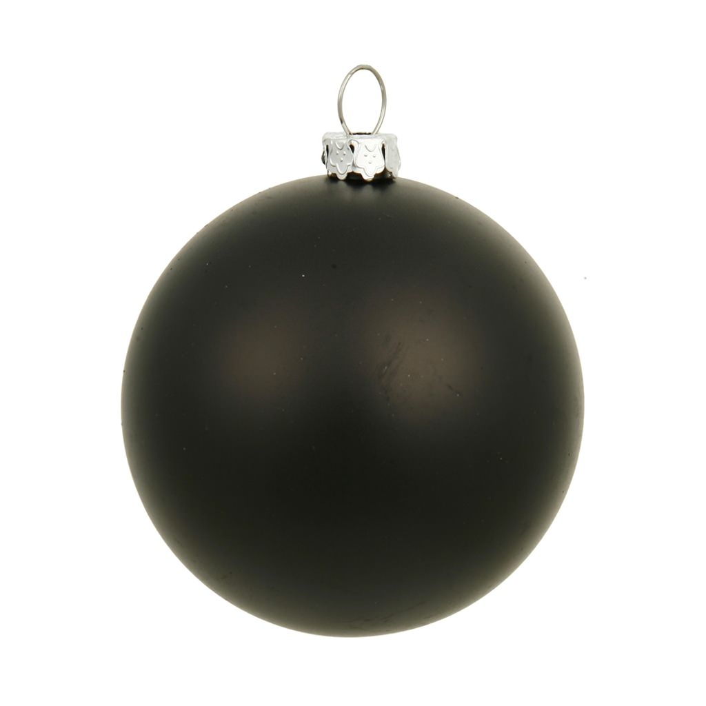 8" Black Matte Ball Ornament 1