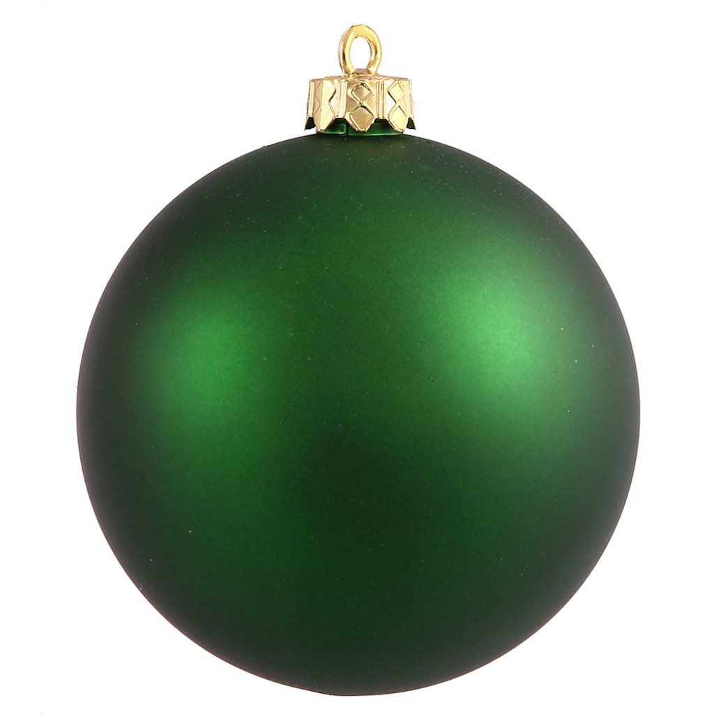 8" Emerald Matte Ball Ornament 1