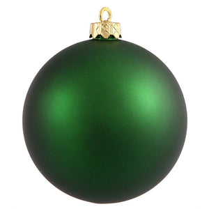 8" Emerald Matte Ball Ornament 1