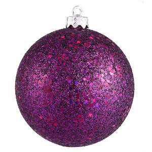 8" Plum Sequin Ball Ornament 1