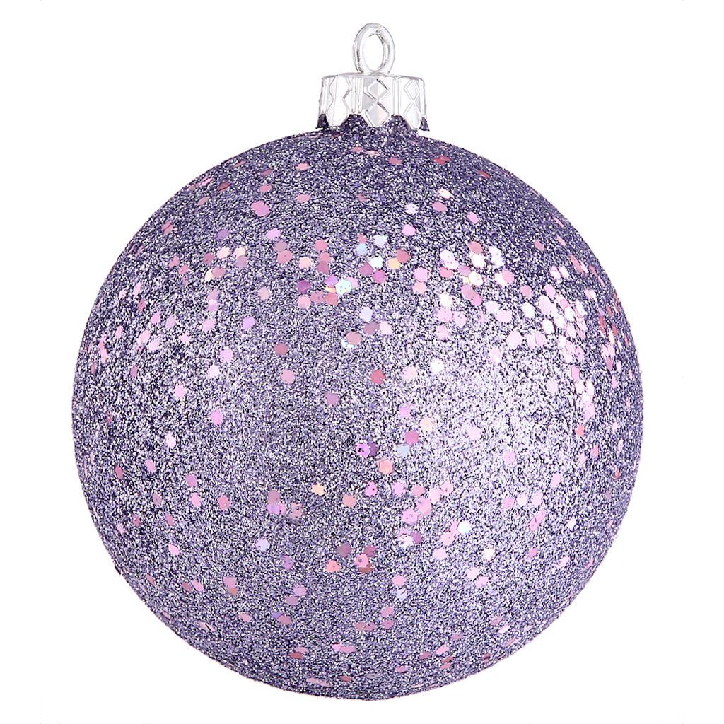 8" Lavender Sequin Ball Ornament 1