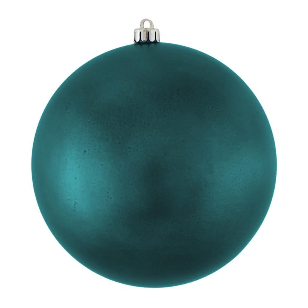 8" Sea Blue Matte Ball Ornament 1