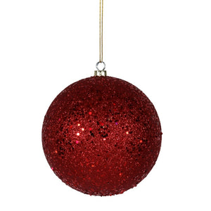 10" Red Sequin Ball Ornament 1