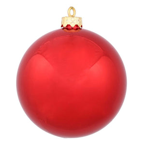 10" Red Shiny Ball Ornament 1