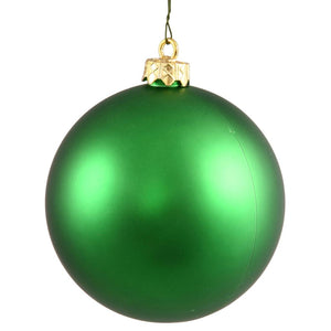 10" Green Matte Ball Ornament 1