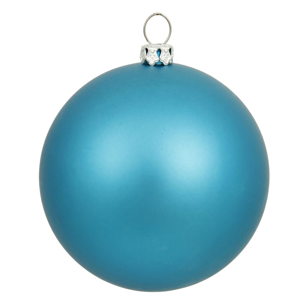 10" Turquoise Matte Ball Ornament 1