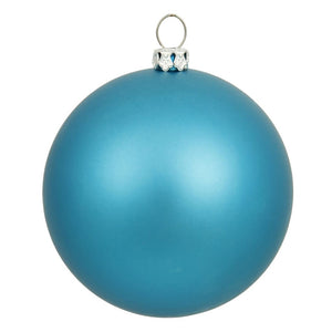 10" Turquoise Matte Ball Ornament 1