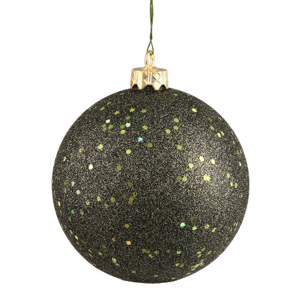 10" Olive Sequin Ball Ornament 1
