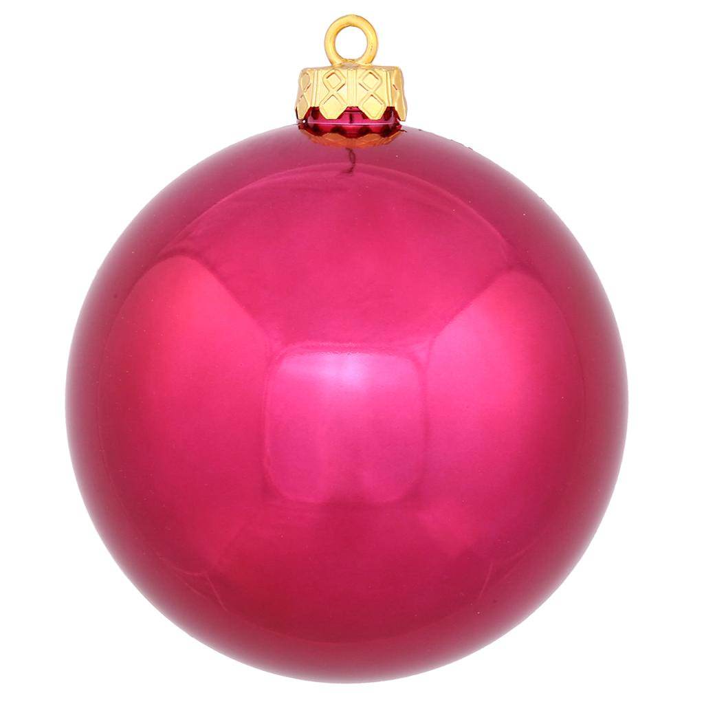 10" Wine Shiny Ball Ornament 1