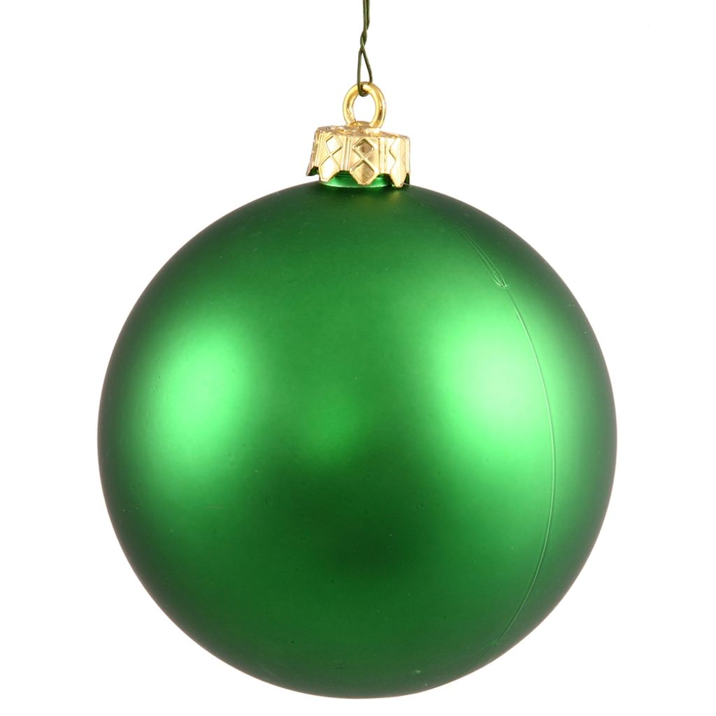 12" Green Matte Ball Ornament 1