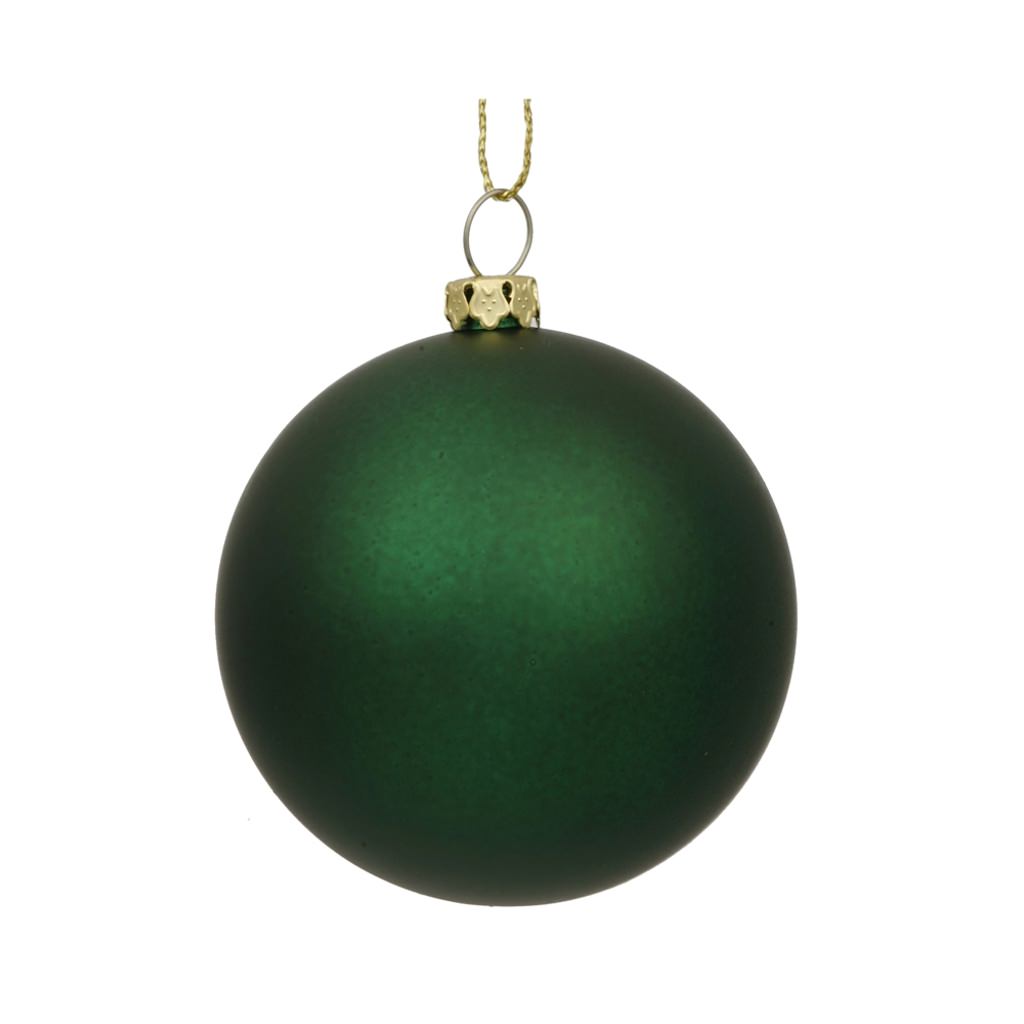 12" Emerald Matte Ball Ornament 1