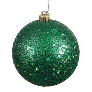 12" Emerald Sequin Ball Ornament 1