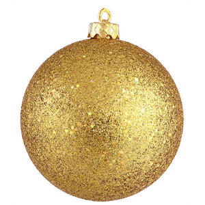 12" Antique Gold Sequin Ball Ornament 1