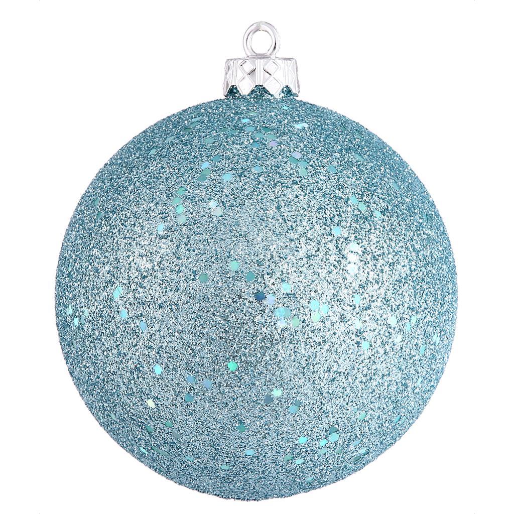 12" Baby Blue Sequin Ball Ornament 1