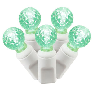 100 Light 34' White Wire Green G12 Berry LED Miniature String with 4" Spacing 1