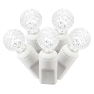100 Light 34' White Wire Pure White G12 Berry LED Miniature String with 4" Spacing 1