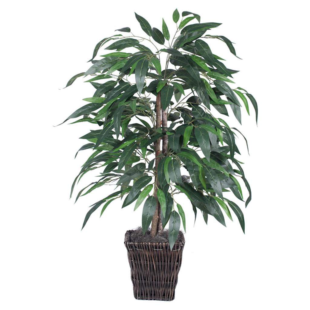48" Artificial Mango Bush in Square Willow Container 1
