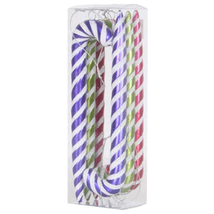 7.5" Assorted Plastic Candy Canes Ornament (set of 6) 1