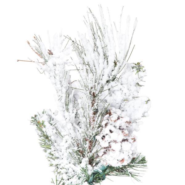 3.5' x 35" Artificial Flocked Alberta 150 Multi-Colored Italian LED Lights with Pine Cones 2