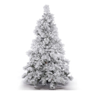 9' x 73" Artificial Flocked Alberta with Pine Cones 1