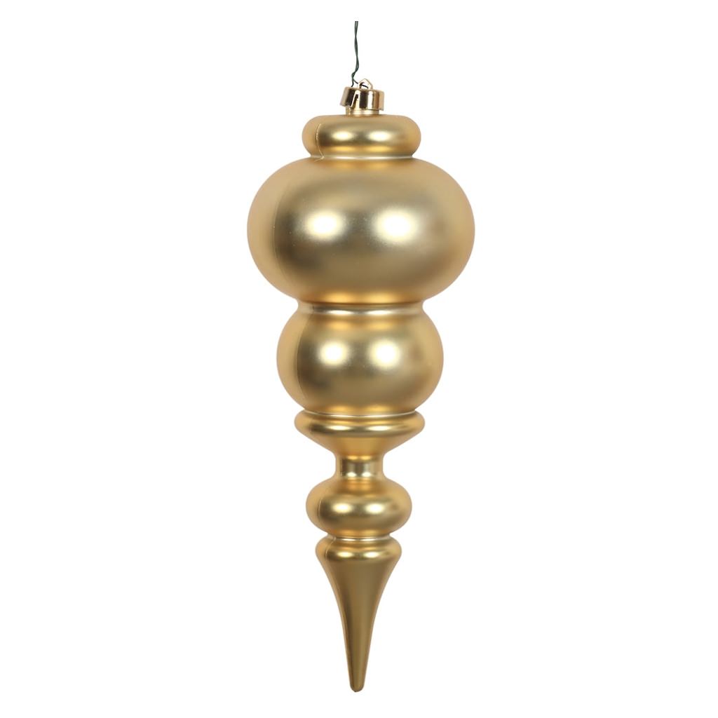 14" Gold Matte Finial Ornament 1
