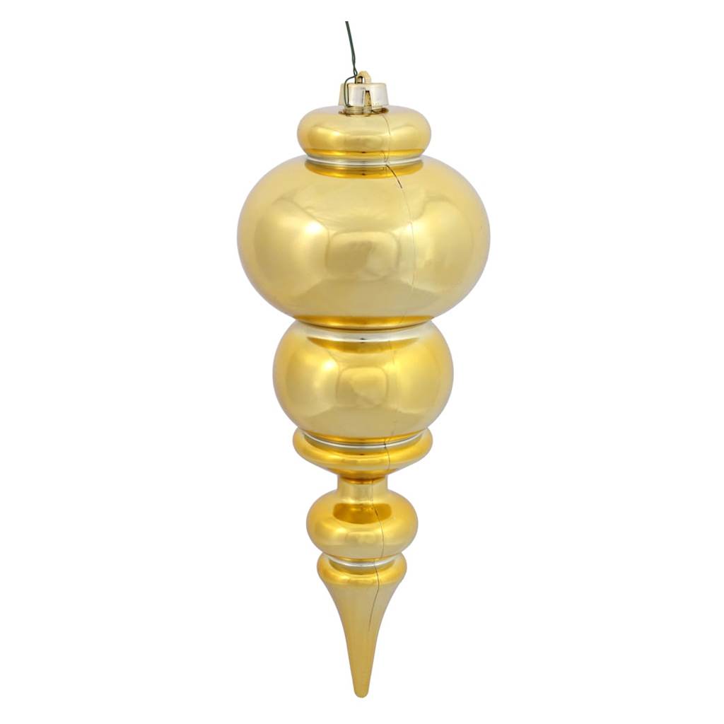 14" Gold Shiny Finial Ornament 1