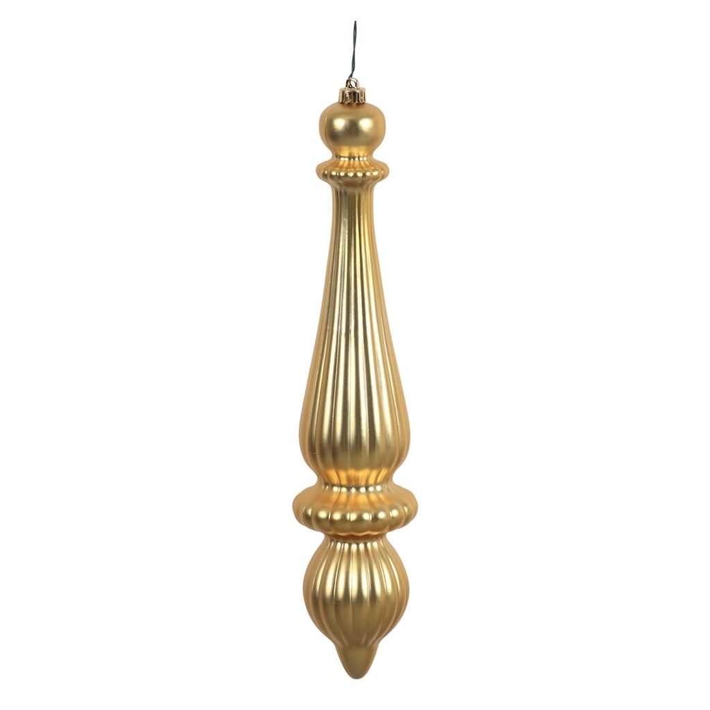 14" Gold Matte Finial Drop Ornament (2 pack) 1