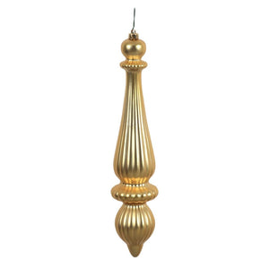 14" Gold Matte Finial Drop Ornament (2 pack) 1