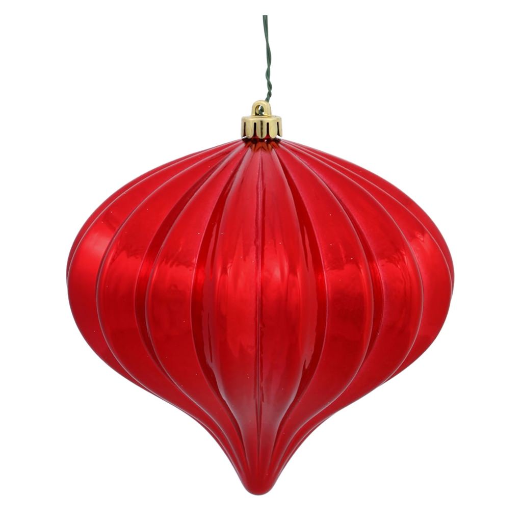 5.7" Red Shiny Onion Ornament (3 pack) 1