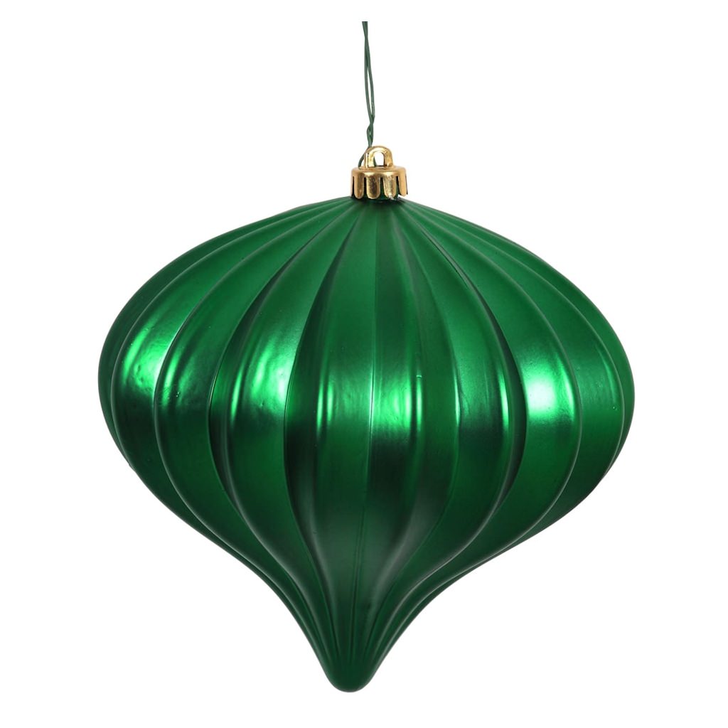 5.7" Green Matte Onion Ornament (3 pack) 1