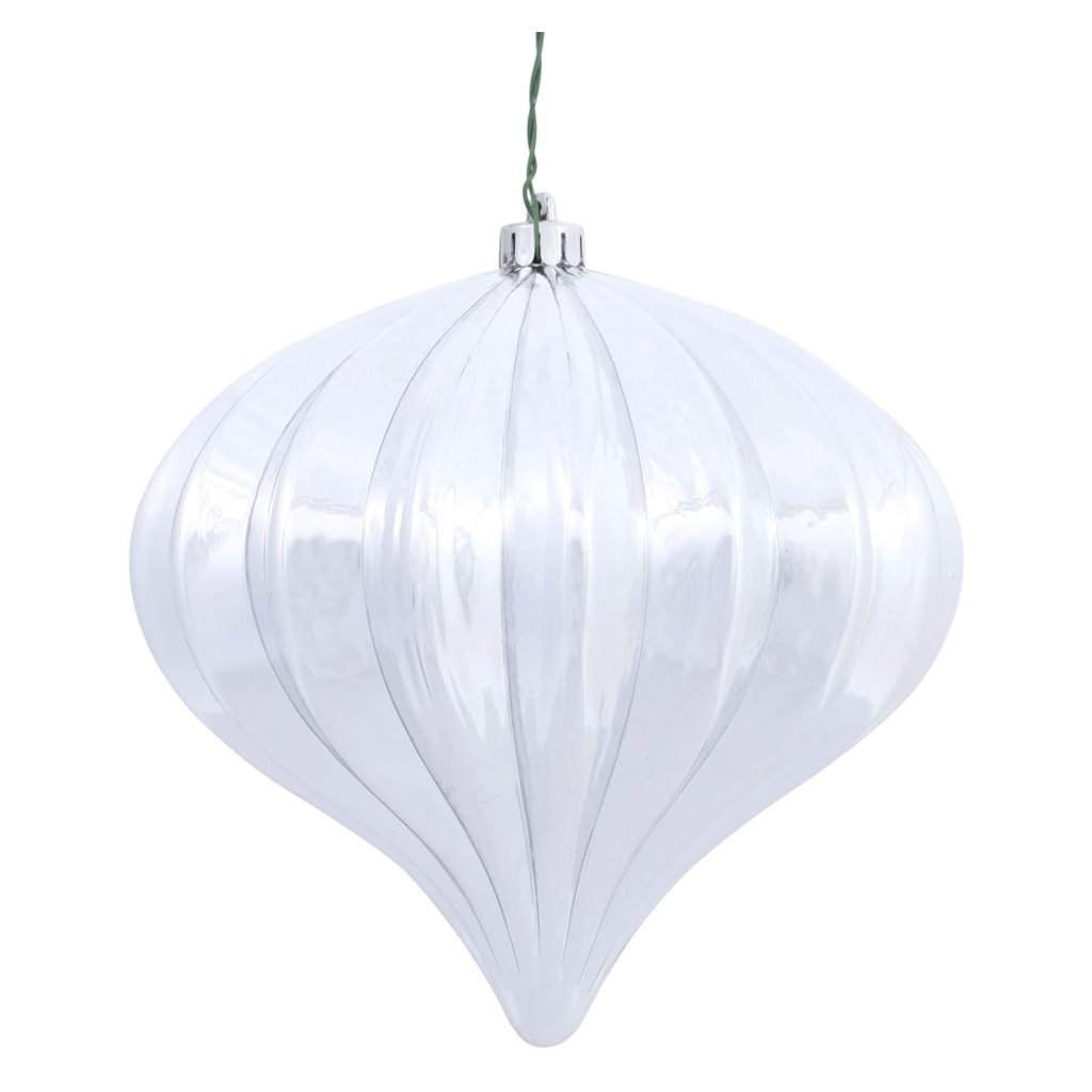 5.7" Silver Shiny Onion Ornament (3 pack) 1