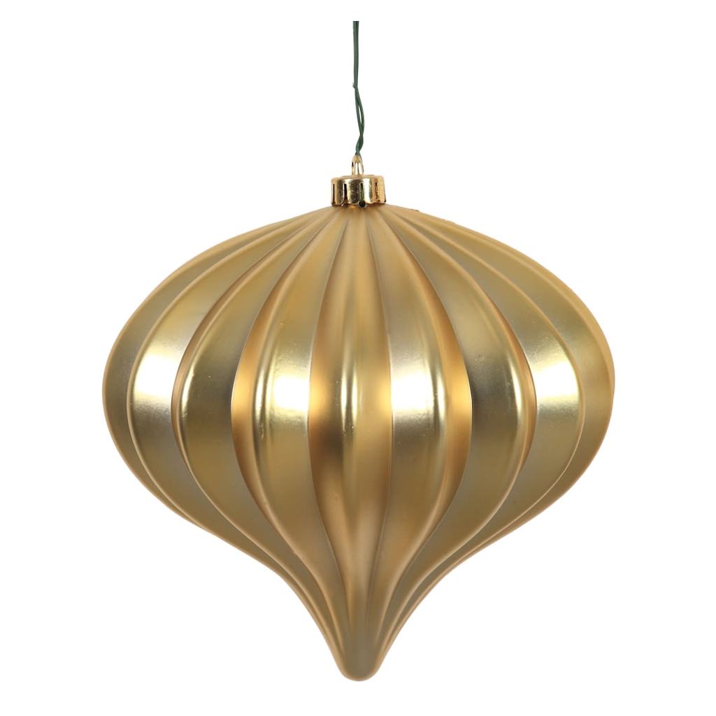 5.7" Gold Matte Onion Ornament (3 pack) 1