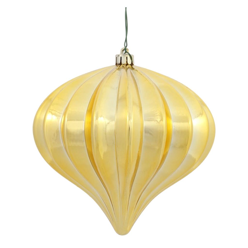 5.7" Gold Shiny Onion Ornament (3 pack) 1