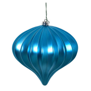 5.7" Turquoise Matte Onion Ornament (3 pack) 1
