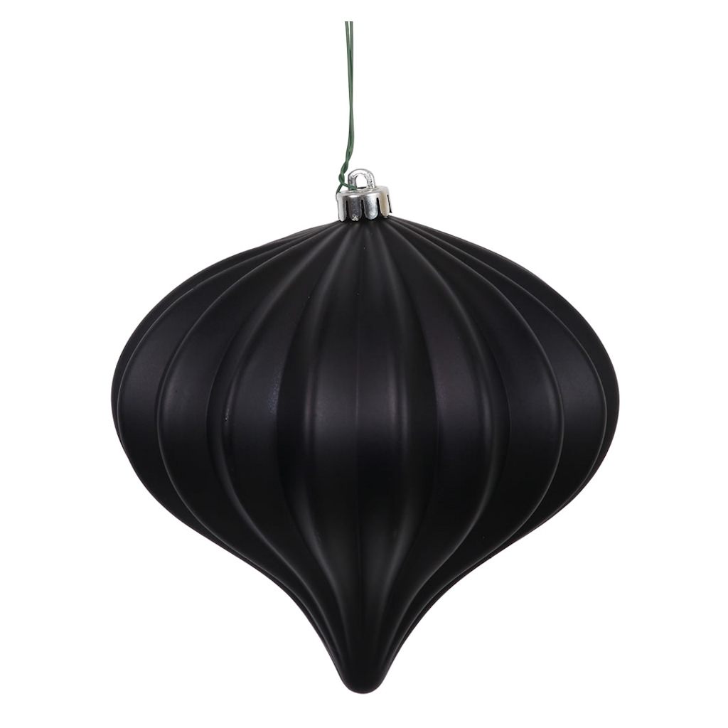 5.7" Black Matte Onion Ornament (3 pack) 1