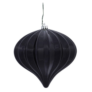 5.7" Black Shiny Onion Ornament (3 pack) 1