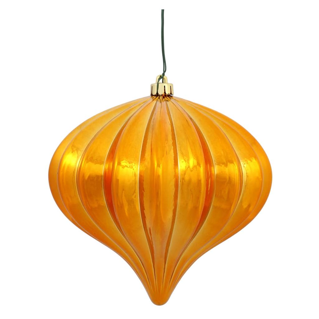 5.7" Antique Gold Shiny Onion Ornament (3 pack) 1