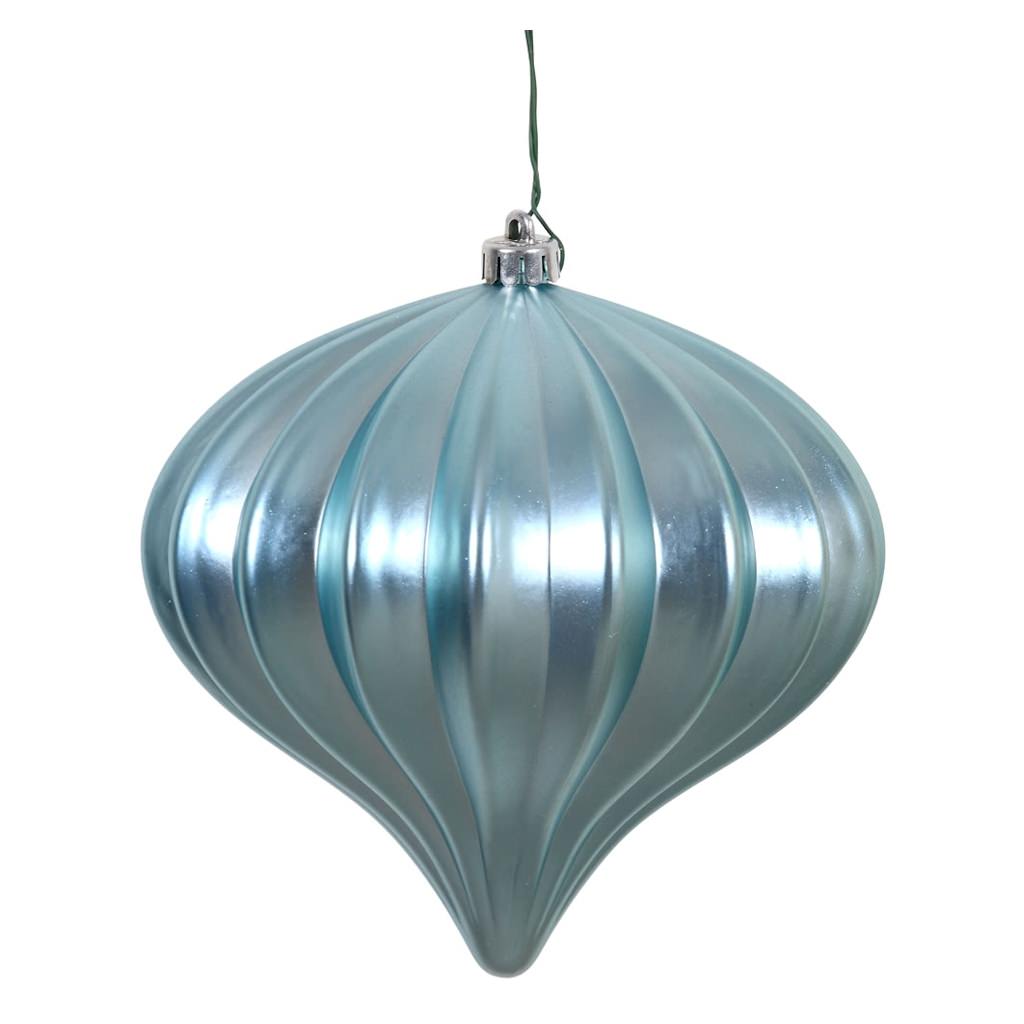 5.7" Baby Blue Matte Onion Ornament (3 pack) 1