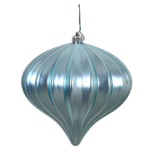 5.7" Baby Blue Matte Onion Ornament (3 pack) 1